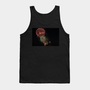 Fire Works at night in the sky Tank Top